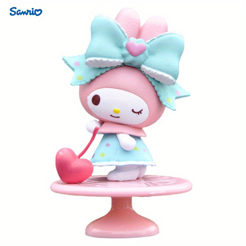 5pcs Sanrio'S New Trendy Toy, Fantasy Magic Series, Pink And Lovely for my melody Figurine Model, Cute Room Decoration Ornaments