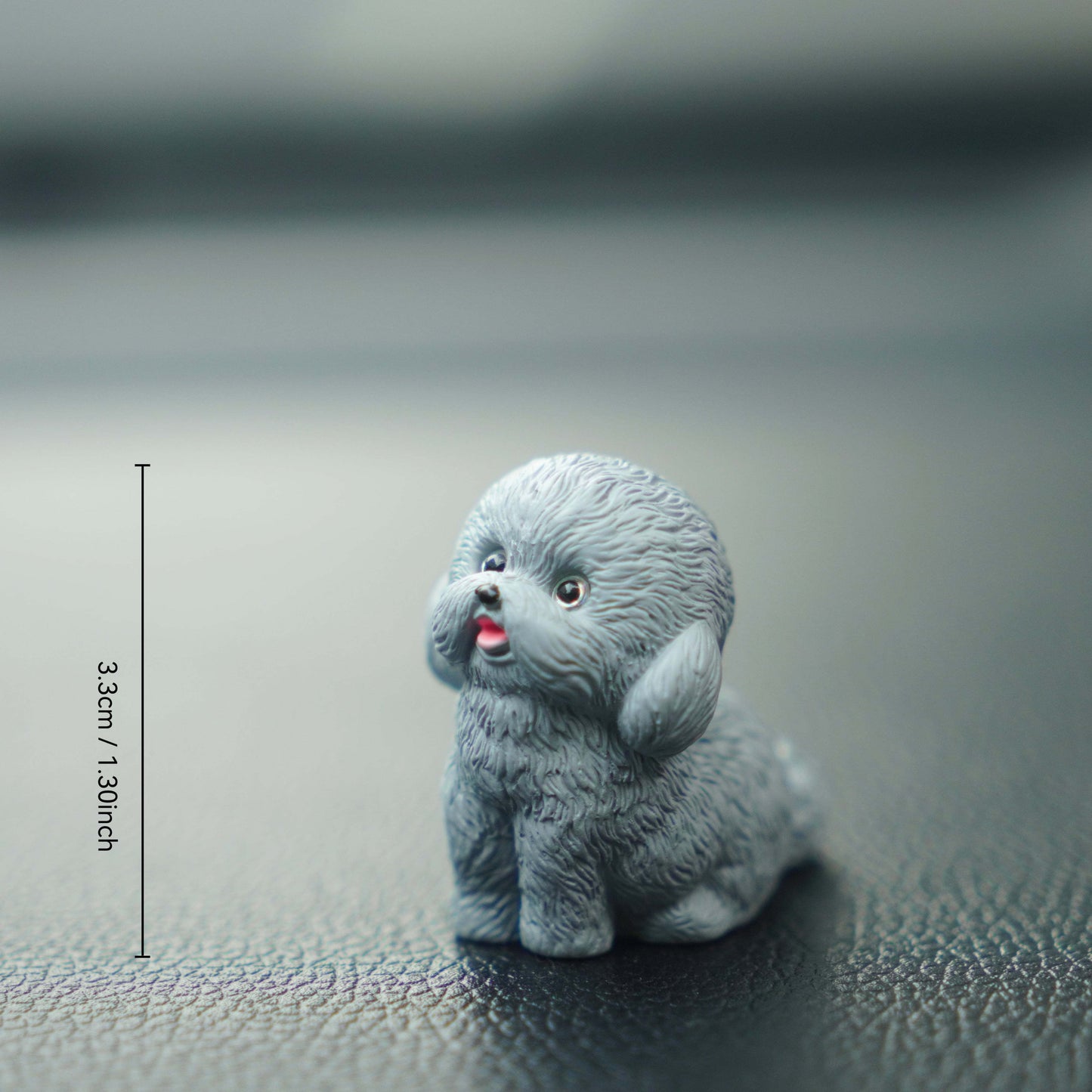 4pcs set of micro-landscape cute Bichon Frise model ornaments, simulated Bichon Frise figures, car decoration ornaments, home decoration ornaments, dollhouse accessories, Christmas gifts