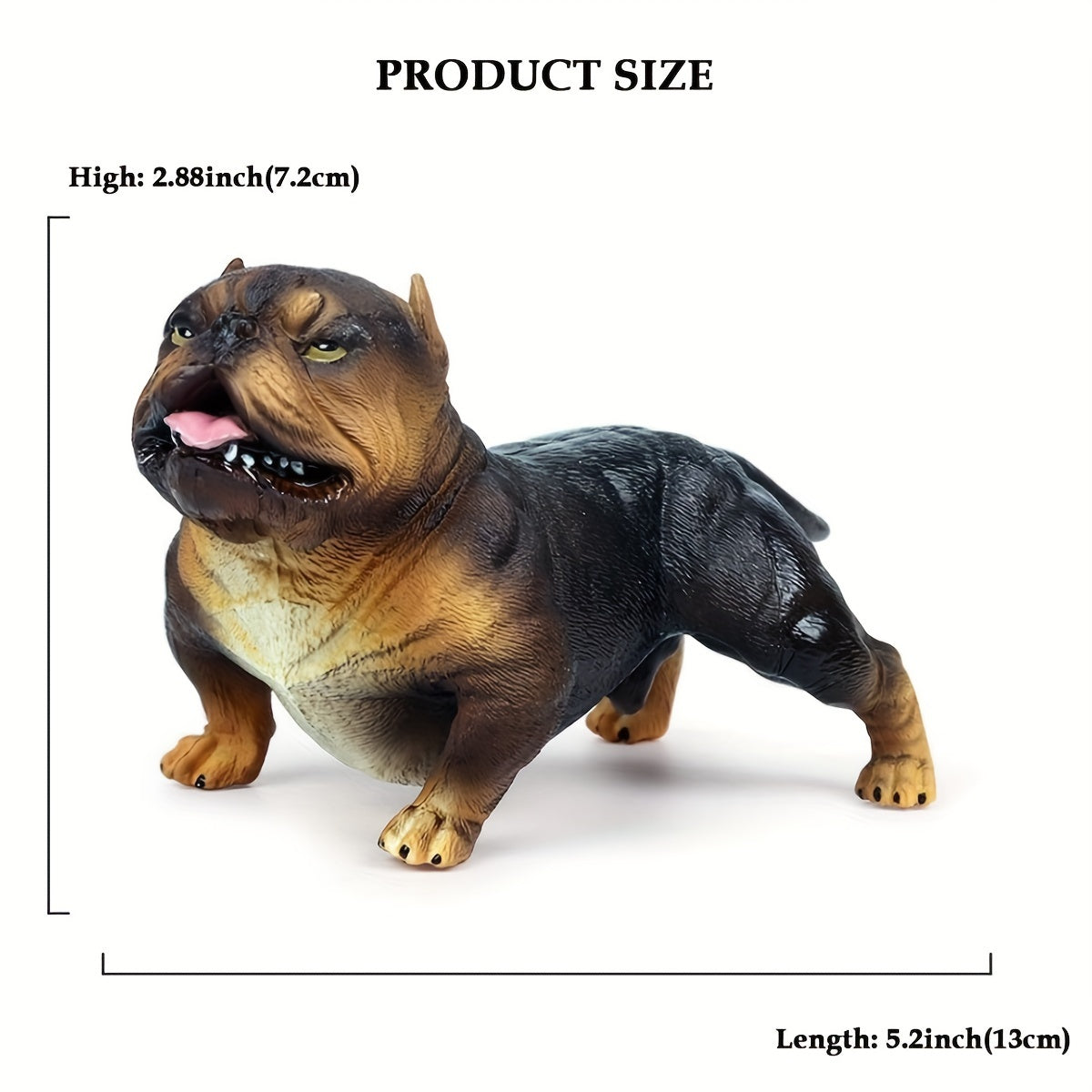 Realistic Bulldog Figurine - Detailed Brown Resin Miniature Statue with White Accents, Perfect for Home Decor, Garden Art, and Gift Giving, Statues for Home Decor