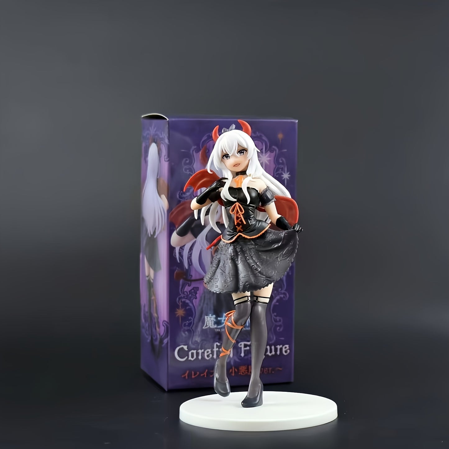 Adorable anime girl figurine with red hair and wings, dynamic standing pose, perfect for anime enthusiasts' collections or as a desktop decoration, suitable for all seasons as a festive gift