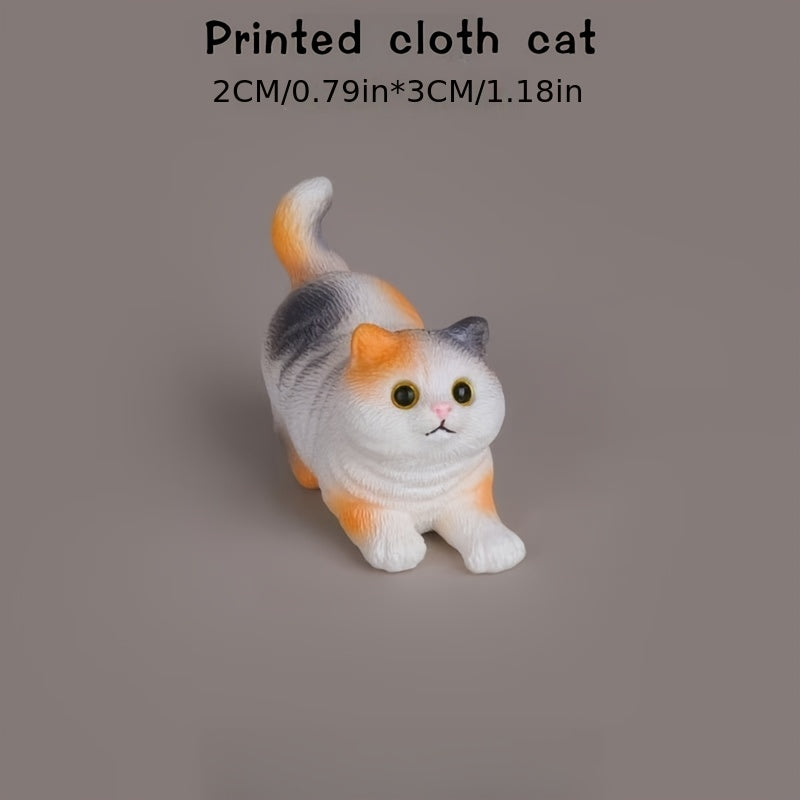 Adorable White Siamese Cat Mini Figurine – 1.3inch Resin Desk Decor for Home, Office, or Gifts | Playful & Heartwarming Relax Companion for Pet Lovers, Students, and Couples, Collectible Figurine | Emotional Support Item | Resin Figurine