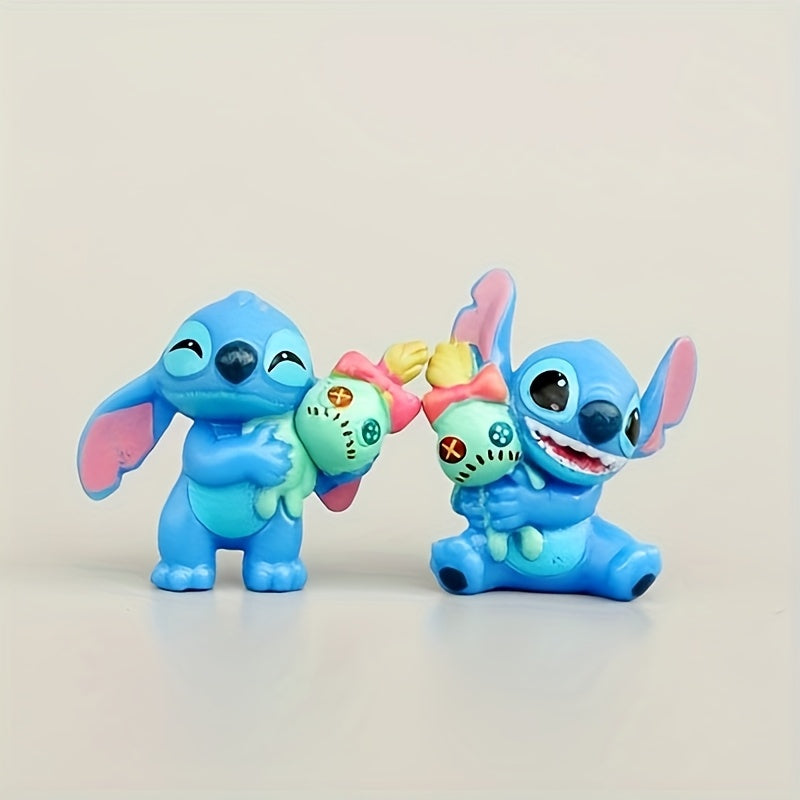 6pcs Stitch Action Figures, Family Gathering Supplies, Home Decor, Christmas Gift, holiday Gift
