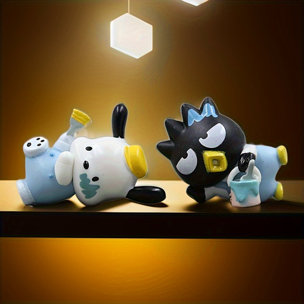 5pcs Sanrio Painter Figurines, KT Cat and for hello kitty Desktop Decorations - Cute Office or Home Collection Decor