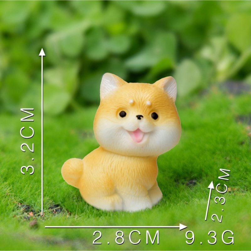 Hot Selling Modern 3D Mini Dogs Resin Ornament Cute Wholesale Plastic Desk Decoration Animal Toys