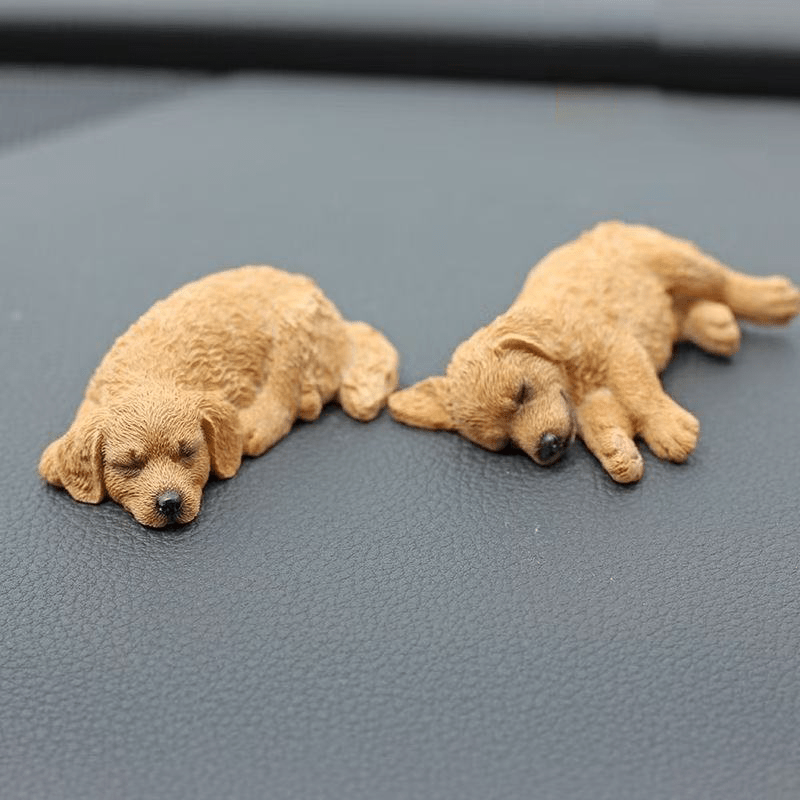 Golden Retriever Creative Simulation Car Ornament Cute Puppy Auto Decor For Center Console/Rearview Mirror Decoration Unisex Home And Vehicle Use