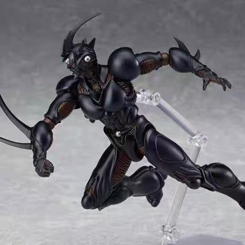 Anime Figure - Black & Red Dynamic Pose with Sword, Detailed Armor & Mechanized Design, Perfect for Desktop or Car Display, Collectible Model, Anime Figurine, Collectible Display, Detailed Craftsmanship, Collectors Item, Anime Fans