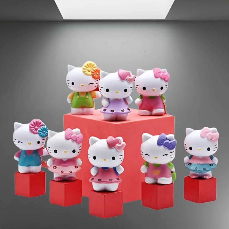 8pcs Hello Kitty Action Figure Set Kitty Action Figure for Party Decoration Birthday Gift