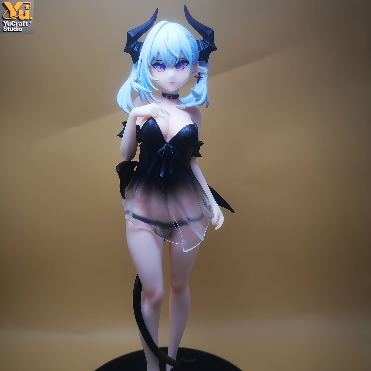Little Devil 19 Anime-Style Chibi-Size Collectible Figure - White/Red/Light Beige/Brown Options, Dynamic Pose with Black Accents, High-Quality Craftsmanship for Home Decor & Holiday Gifts