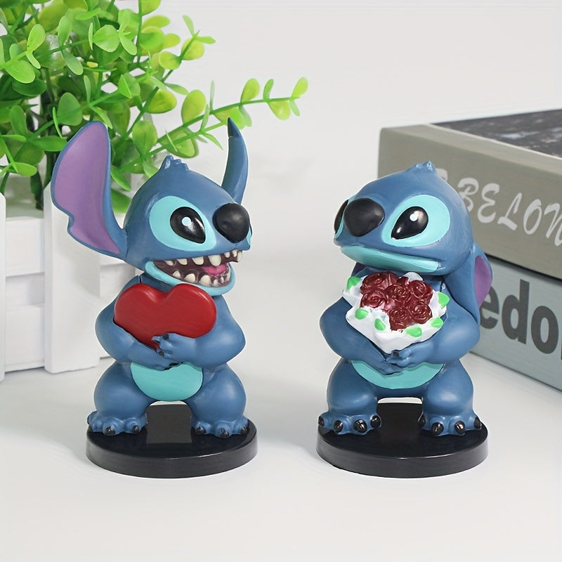 6pcs Disney Licensed Stitch Collectible Figurines, 3.5-inch Desktop Collectibles, Perfect Gifts For Family And Friends
