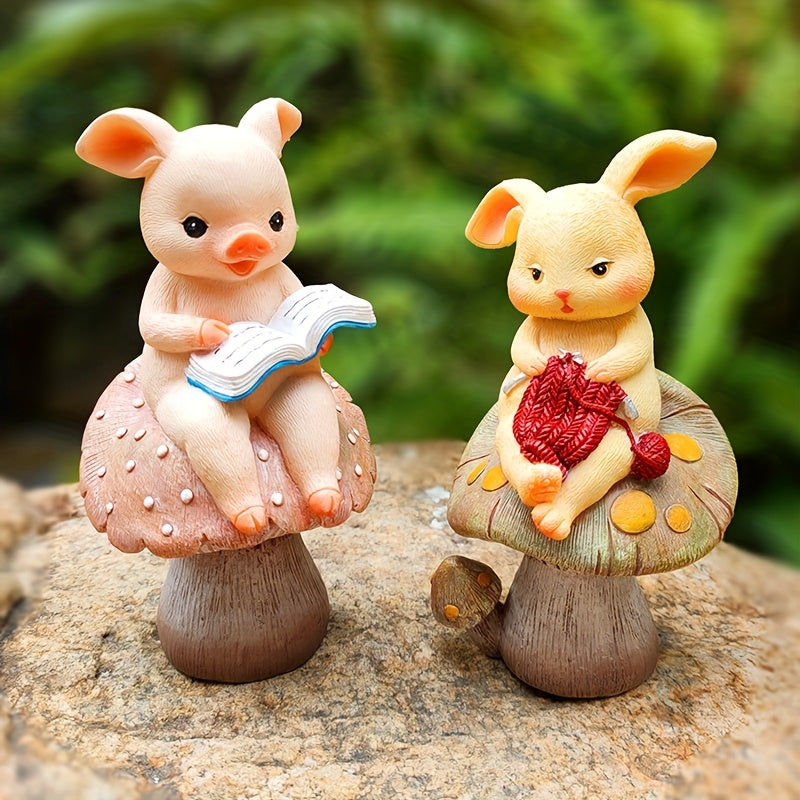 Small Animal Resin Desktop Ornaments, Home Decorations, Creative Courtyard And Balcony Decorations, Resin Ornaments, Handicrafts, Pure Handcrafted Doll Ornaments