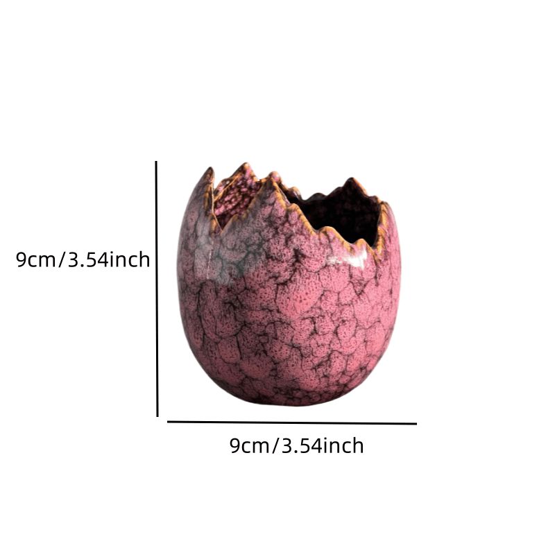 3pcs, Creative Kiln-Fired Ceramic Flower Pots for Succulents and Small Plants, Suitable for Home & Garden Decor, Office Display