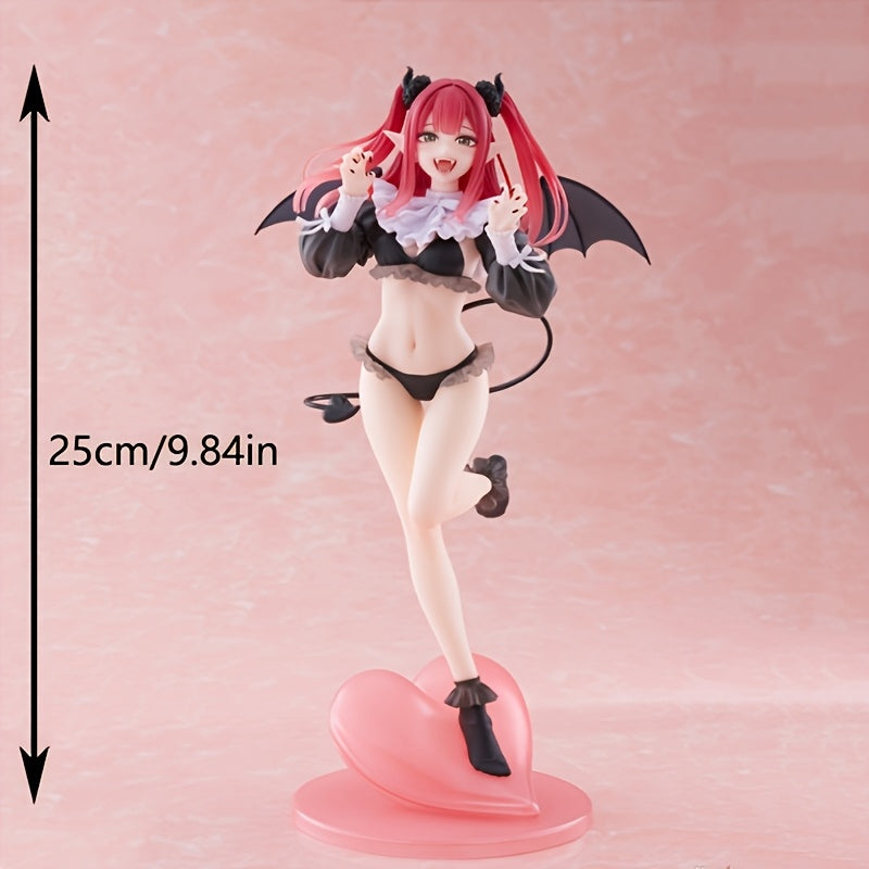 25cm Cute Anime Character, Red Hair, Bat Wings and Swimsuit Attire, Lovely Demon Figurine, Collectible Statue, Perfect Holiday Gift for Anime Fans, Japanese Anime Character