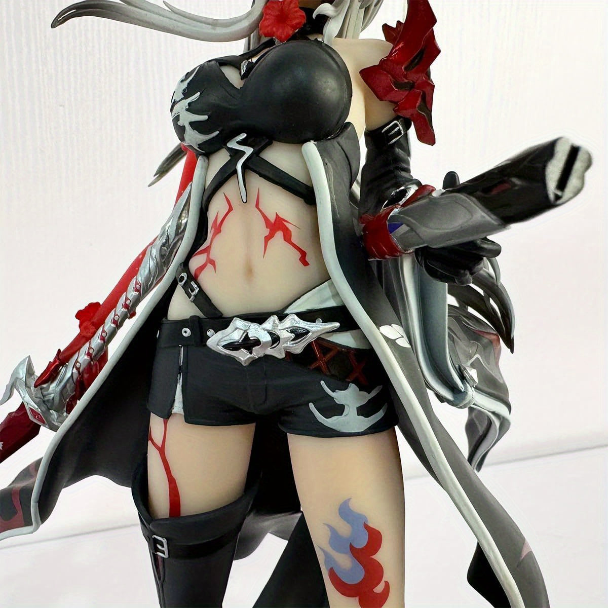 H-I Star Rail Acheron Anime Action Figure - Silvery Hair Game Character Collectible 1/6 PVC Statue, 11.8" Slashed Dream Cries Red, High-Quality Detailed Design for Anime Fans & Collectors, Anime Figurine, Collector'S Item, Dynamic Pose, Vivid Colors, Int
