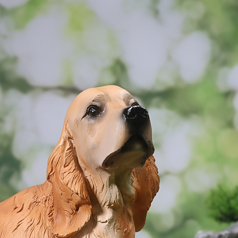 1 Golden Retriever Statue Ornaments, Small Statue Ornaments, Animal Statue Ornaments, Suitable for Garden, Home Decoration, Patio And Lawn Decoration, Animal Lover Collection, Holiday Gift Choice