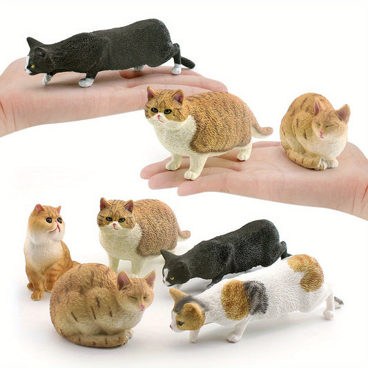 Decorations, models, home decor, 5pcs cat model package, PVC decorations, suitable for animal enthusiasts, can be used to decorate bedrooms, living rooms, study rooms, restaurants, etc., bringing more vitality and energy to your home.