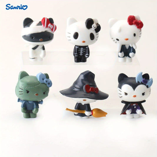Sanrio Halloween Costume Set of 6pcs | Featuring for hello kitty PVC Decorations And Figurines