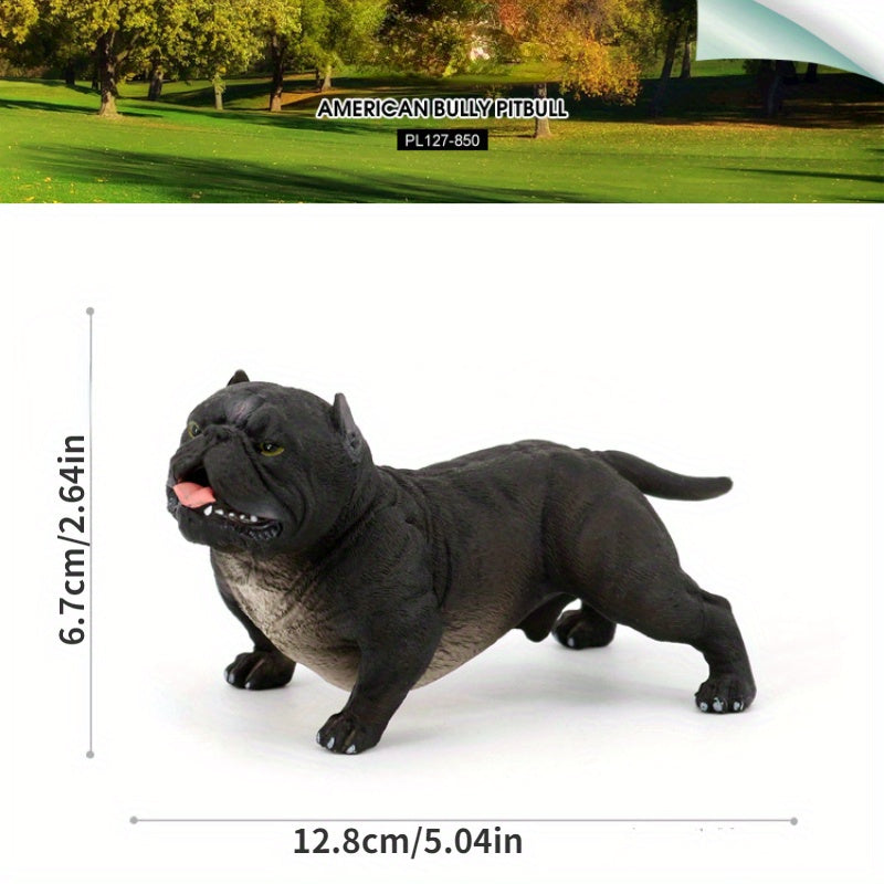Realistic Bully & Social Dog Figurine Set - Durable Plastic, Perfect for Home Decor & Party Display