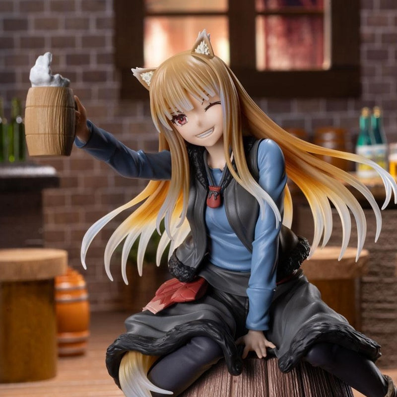 Anime-Inspired Yellow Wolf Ear Girl In Pub Collectible Figurine With Kneeling Posture - PVC Desk And Car Decor, Ideal For Christmas, Halloween, Birthday Gifts, Anime Figure