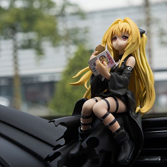 [PVC Golden Shadow Girl] PVC Golden Shadow Girl Statue Eating Taiyaki | Classic Anime Game Model, Gentle Facial Features, Suitable For Home, Office Decoration, Gift, Computer Case Ornaments