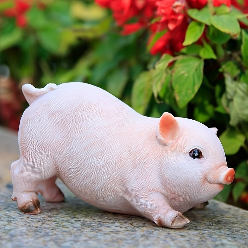 Adorable Pig Statues: Add a Touch of Whimsy to Your Farmhouse, Patio, Balcony, or Garden with These Charming Letter Animal Decorations - Perfect for Any Occasion!