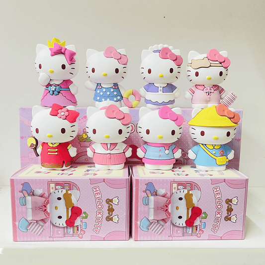 Sanrio Hello Kitty Mystery Box Collectible Figures - Random Outfit Surprise, Multicolor Cute Chibi-Style Figurines with Accessories, Perfect Gift for Birthdays, Christmas & Home Decor, Hello Kitty