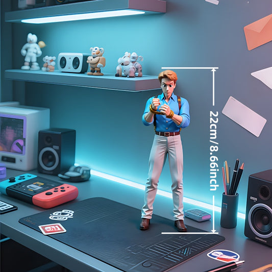 Anime/Fantasy Collectible Action Figure - Dynamic Pose with Held Items, Expressive Eyes & Bright Colors - Compatible with Display Stands - Perfect for Anime Fans, Tabletop RPGs, Birthday/Holiday Gifts - Durable Construction for Home/Office Decoration