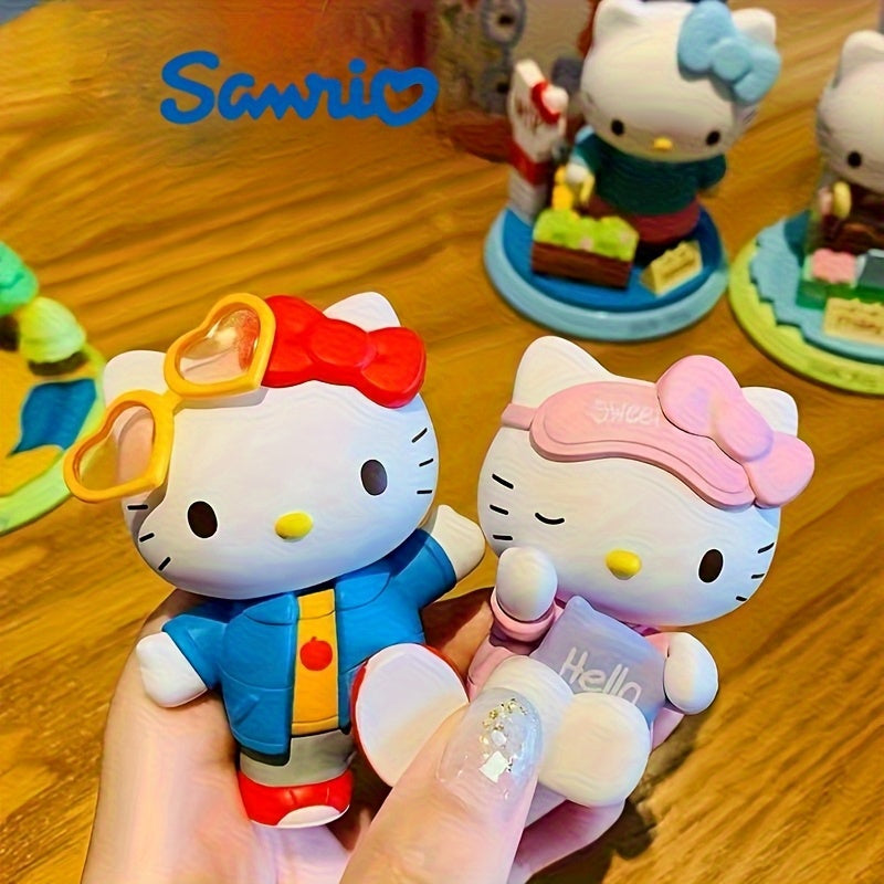 6pcs Sanrio Hello Kitty Trendy Cute Dolls Birthday Gift Desktop Decoration Set