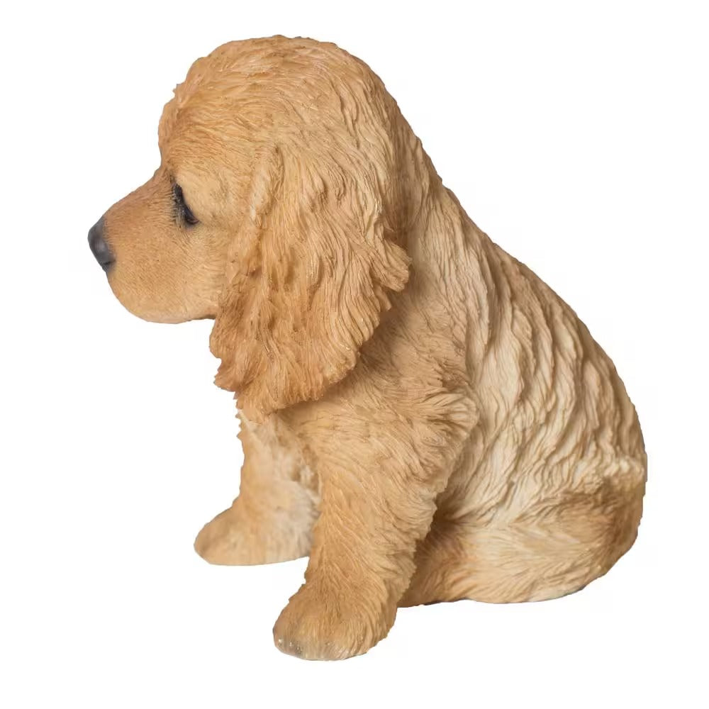 Cream-Coloured Cocker Spaniel - Garden Statue This Cocker Spaniel Figurine is a perfect decor for any home as well as a beautiful gift for a loved one