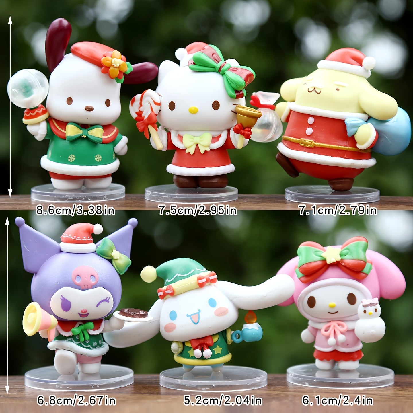6pcs Sanrio Limited Edition PVC Figure Set (Applicable to for hello kitty/Cupid/Pink) Holiday Gift Home Desktop Decoration Collectible Trend