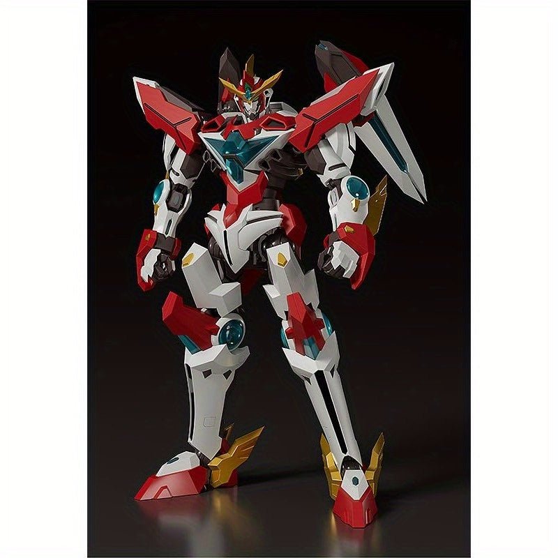 Bang Brave Bang Bravern: Complete Product DX Bravern Action Figure - Dynamic Pose with Sword & Shield, Detailed Red/White/Grey Armor, Collectible Anime-Inspired Toy for Display & Play, Anime Figurine, Playful Design, Durable Construction