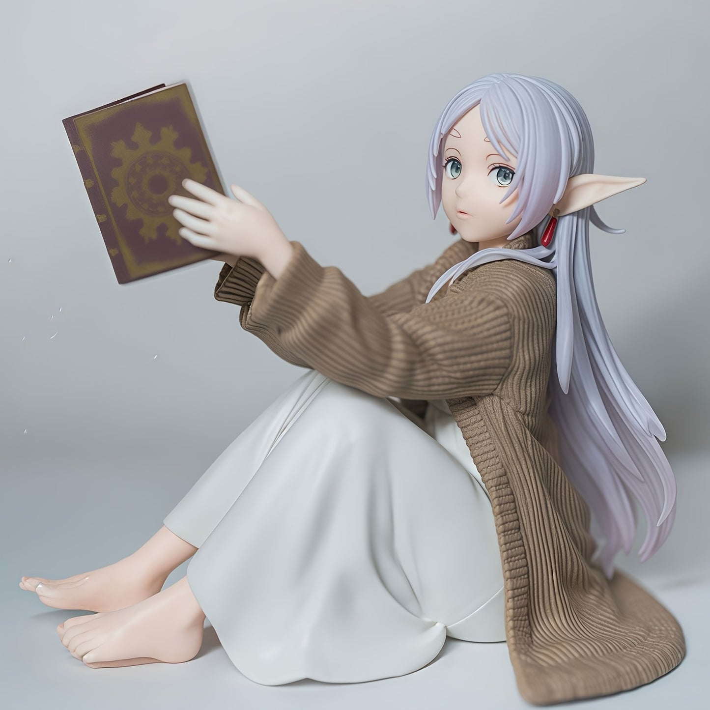 White-Haired Elf Magician Anime Statue - Exquisite Collectible Model Toy for Fans, Playful Design with Intricate Details, Perfect Gift for Birthdays and Festivals, Anime Figurine, Playful Character Design, Detailed Craftsmanship