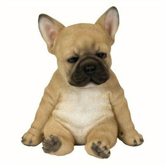 [Resin Dog Figurine] Resin French Bulldog Puppy Figurine | Indoor/Outdoor Home Decor for Living Room, Garden, Office - Perfect Gift for Christmas, Halloween, Birthdays & Graduations