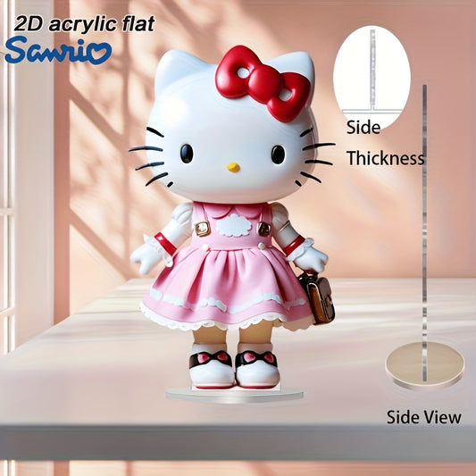 2D Flat Acrylic for hello kitty 2D Plane Handbag Decoration, Suitable for Living Room, Bedroom, Balcony Holiday Party Theme Desktop Decoration, Ideal Gift for hello kitty Lovers, Holiday Decoration, for hello kitty Decorative Plaque and Ornaments, Deskto