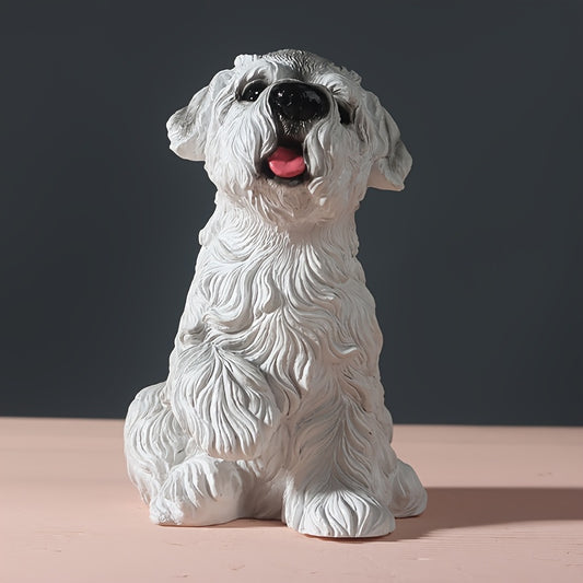 A Charming Lifelike Puppy Made of Handcrafted Resin, Perfect for Desktop Decoration, Home Decor, And Holiday Gifts.