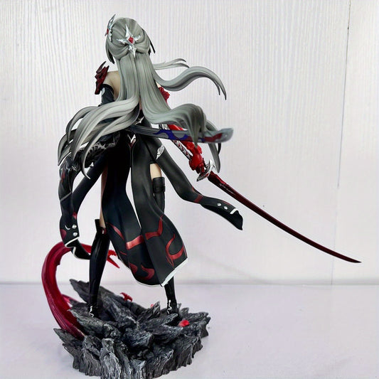 H-I Star Rail Acheron Anime Action Figure - Silvery Hair Game Character Collectible 1/6 PVC Statue, 11.8" Slashed Dream Cries Red, High-Quality Detailed Design for Anime Fans & Collectors, Anime Figurine, Collector'S Item, Dynamic Pose, Vivid Colors, Int