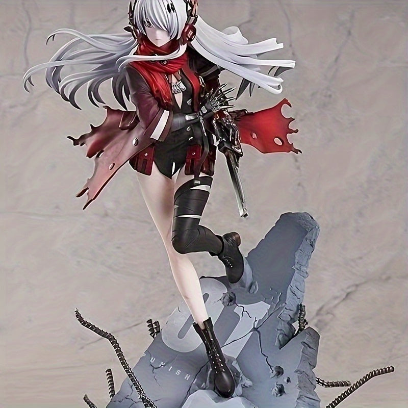 Anime-Style Collectible Hand Figure Statue Model - Dynamic Action Pose with Intricate Armor & Weapon Details, High-Quality Plastic Birthday Gift for Adults 18+ (Mixed Colors)