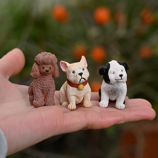 1pc Realistic Resin Dog Statue, Alphabet Animal Theme, Versatile Indoor & Outdoor Decor for Garden, Flowerpot, Moss Landscape, Rockery, Fish Tank, Tea Table, Home, Office Desk, Balcony - Ideal for Easter, Thanksgiving, Graduation, Day of the Dead, Earth