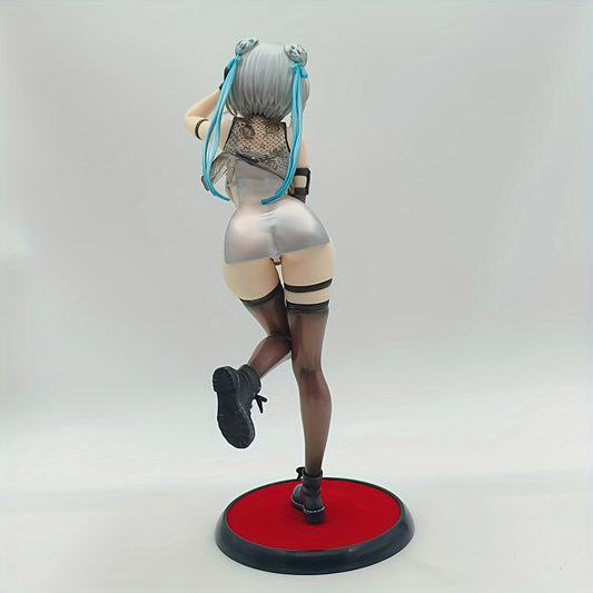 Original GT Anime Figure - Large Anime Doll with Dynamic Standing Base, White Cheongs Traditional Chinese Costume, Collectible PVC Display for Home/Office Decor - Birthday/Holiday Gift for Anime Fans - Durable Construction, Home Decoration, Stylish Desig