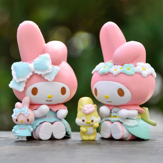 1/6pcs Sanrio Doll Tea Party Hello Kitty for Room, Car Decoration Figurines
