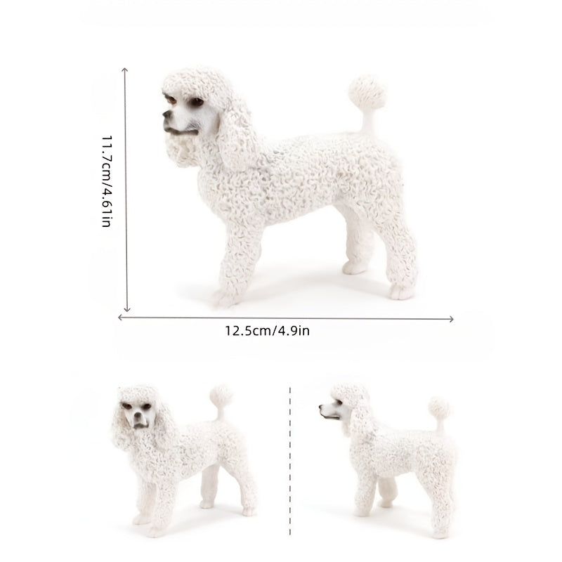 Pomeranian Dog Statue - Exquisite and Durable Animal Figurine, Fun Educational Game for Boys and Girls, Miniature Pomeranian Garden Sculpture Resin Forest Animal Statue Outdoor Decorative Court Flower Pot Ornament, Dog Model Doll