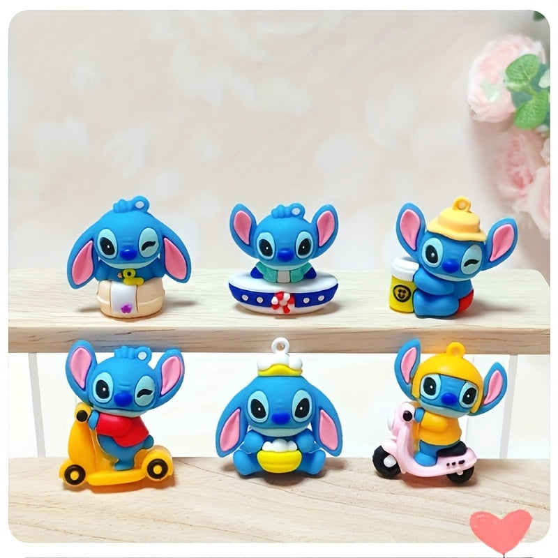 17pcs Stitch Mini Set - PVC Figurines for Home, Car, School Decor - Classic Anime Style, Ideal for Christmas, Halloween, New Year Gifts, Suitable for Ages 18+, Versatile Room Decoration, Cute Stitch Figurines