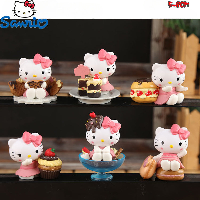 Sanrio Official 8pcs Sanrio for hello kitty Chocolate Party Series Figures, Perfect for Party Decoration, Home Decoration, and Unique Gift Ideas, Perfect Birthday or Christmas Gift