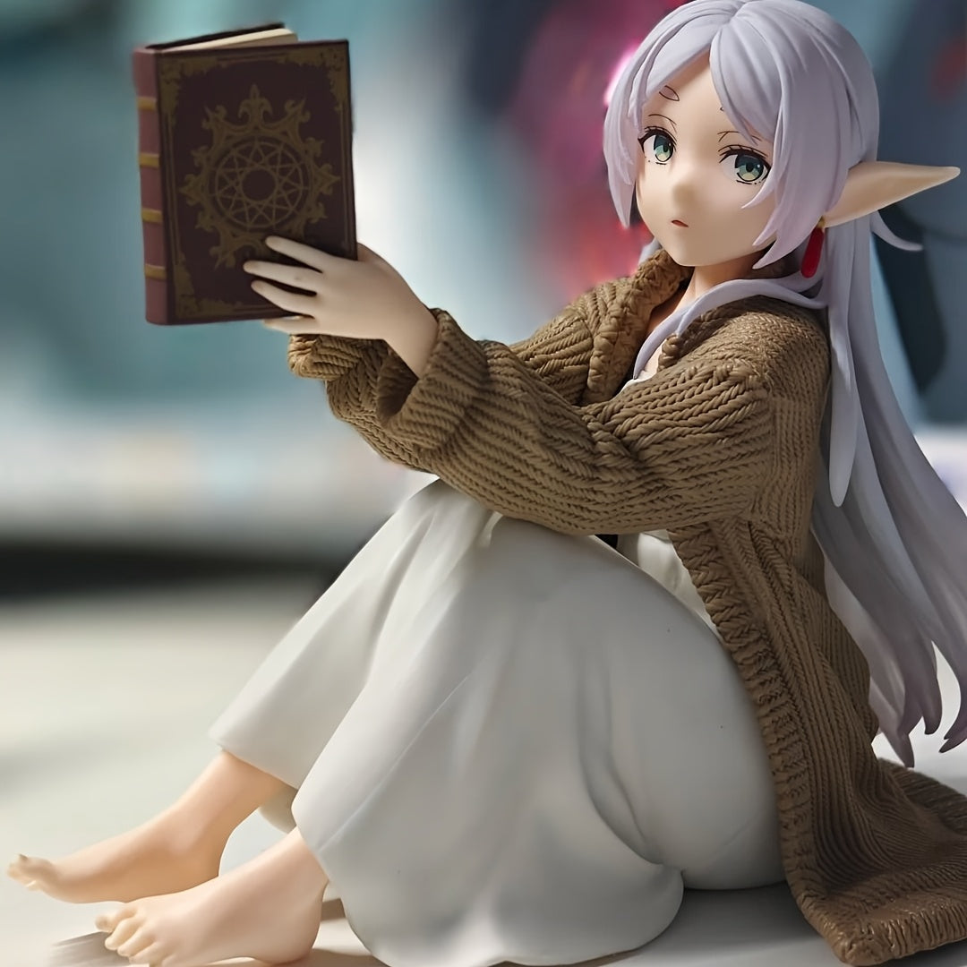 White-Haired Elf Magician Anime Statue - Exquisite Collectible Model Toy for Fans, Playful Design with Intricate Details, Perfect Gift for Birthdays and Festivals, Anime Figurine, Playful Character Design, Detailed Craftsmanship