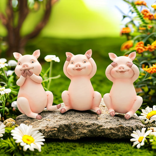 Charming Resin Pig Statue: Perfect for Gardens, Courtyards, And Lawn Decorations - Suitable for Weddings And Festive Gifting