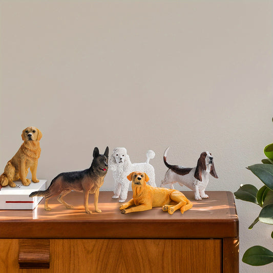 [Realistic Standing Dog Statue] Dog Statue, Realistic Dog Toy Puppy Standing Figurine Statue
