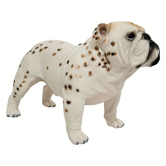British Bulldog Resin Figurine - Detailed Collectible Dog Model, Indoor & Outdoor Decor, Animal Toy, Unique Gift for Collectors & Pet Lovers, No Electricity Required, Handcrafted, Durable, Weather-Resistant, Perfect for Home, Office, or Garden