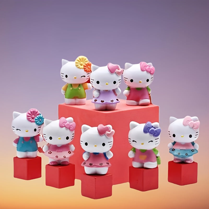 8pcs Hello Kitty Action Figure Set Kitty Action Figure for Party Decoration Birthday Gift