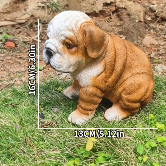 1pc Smart Bulldog Resin Sculpture Ornament, Animal Statue, Easter Bulldog Statue, Cute Bulldog Ornament To Add A Touch Of Charm And Fun Holiday Gifts To Your House, Garden And Garden