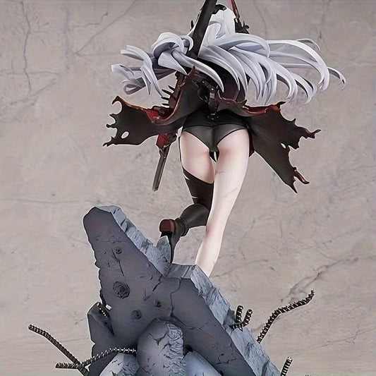 Anime-Style Collectible Hand Figure Statue Model - Dynamic Action Pose with Intricate Armor & Weapon Details, High-Quality Plastic Birthday Gift for Adults 18+ (Mixed Colors)