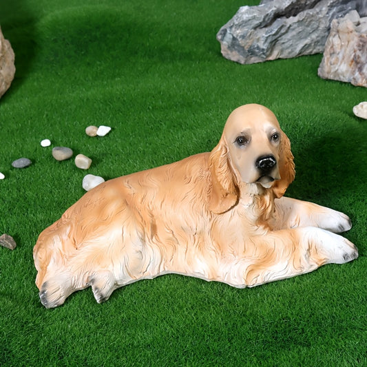 1 Golden Retriever Statue Ornaments, Small Statue Ornaments, Animal Statue Ornaments, Suitable for Garden, Home Decoration, Patio And Lawn Decoration, Animal Lover Collection, Holiday Gift Choice